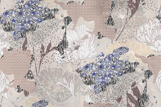 Abstract Floral Botanical Wallpaper Mural