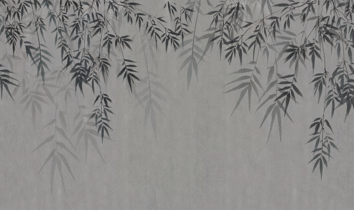 Minimalist Botanical Sketch Wallpaper in your room — zoomed