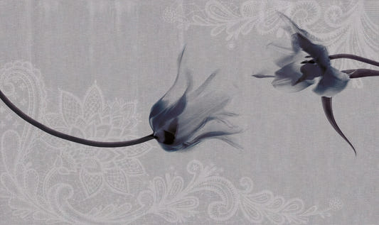 Elegant Dark Floral Wall Mural