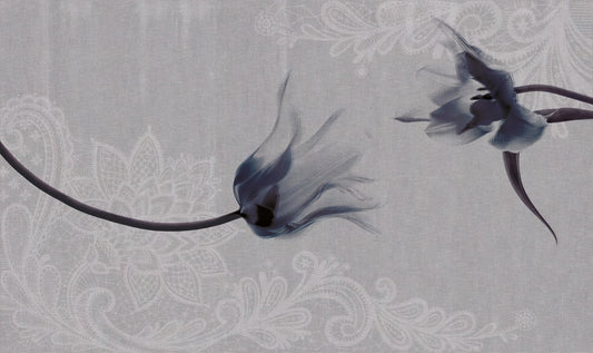 Elegant Dark Floral Wall Mural