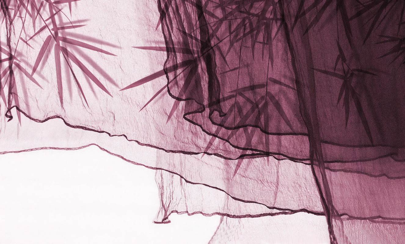 Sheer Bamboo Shadow Fabric Art Wall Mural