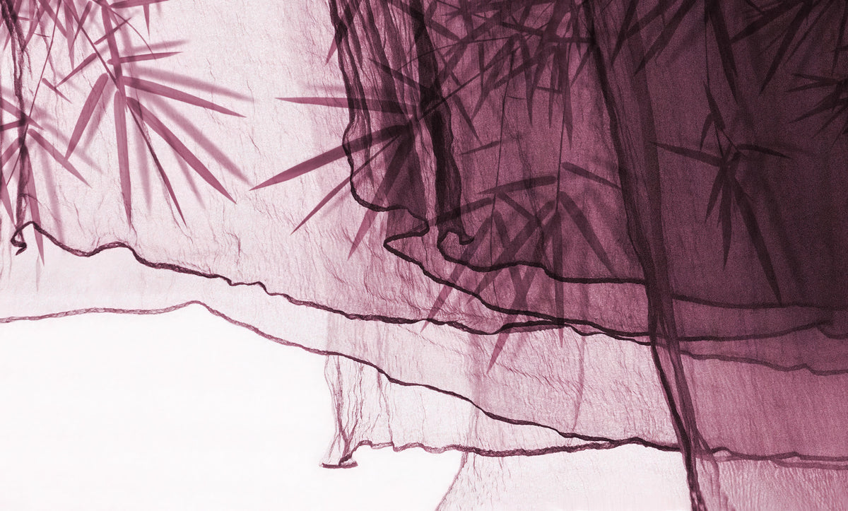 Sheer Bamboo Shadow Fabric Art Wall Mural in your room