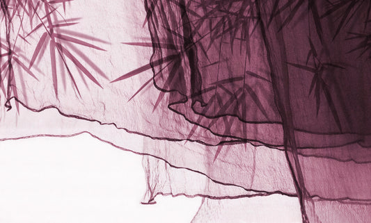 Sheer Bamboo Shadow Fabric Art Wall Mural