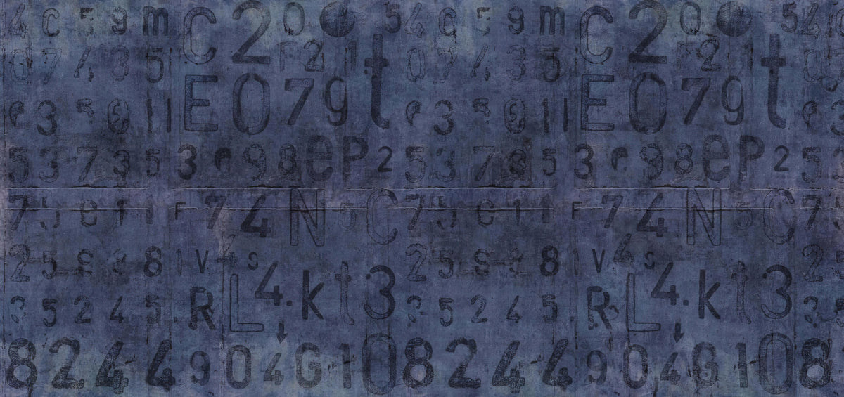 Industrial Grunge Typography Wall Mural in your room — zoomed