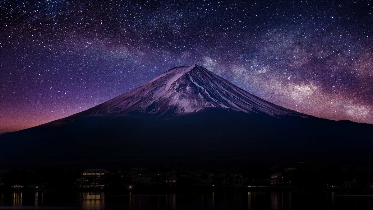 Mount Fuji Milky Way Night Mural
