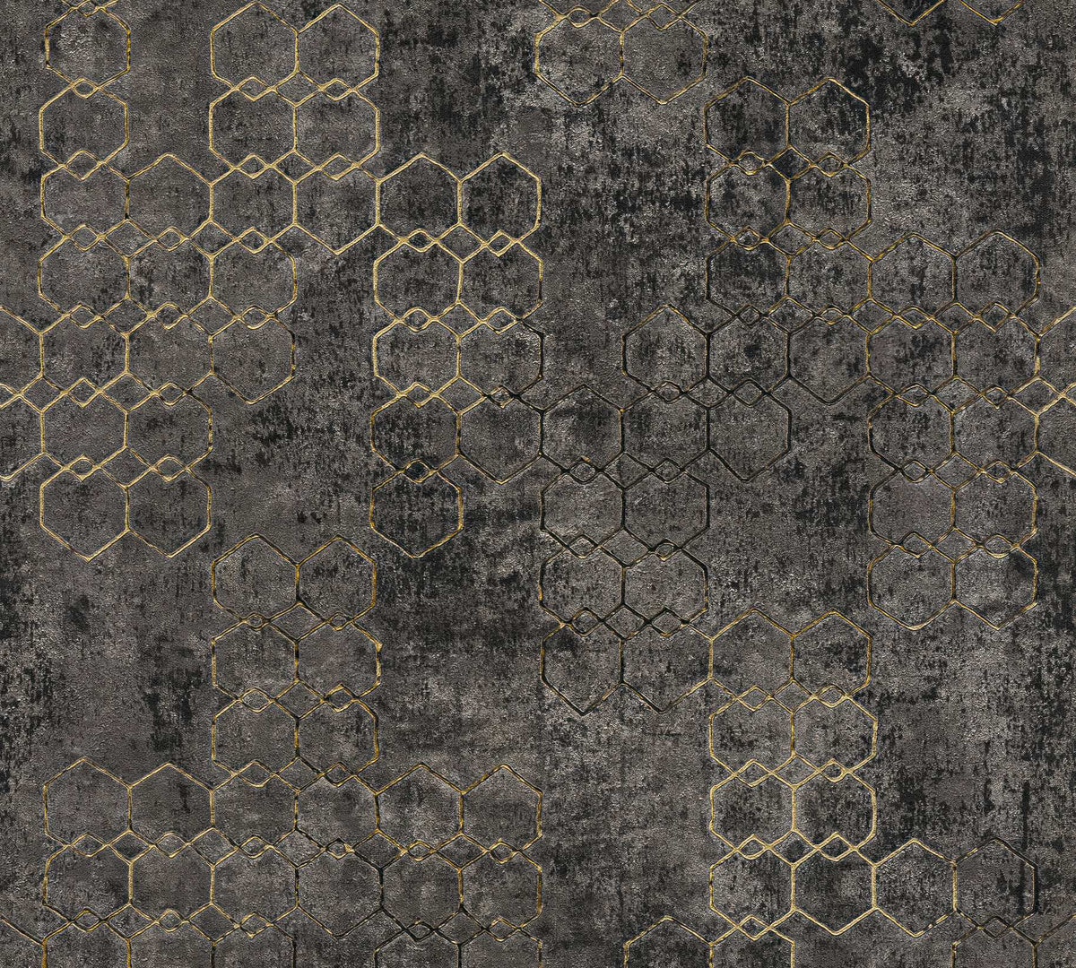 Gold Hexagon Luxury Geometric Wallpaper in your room