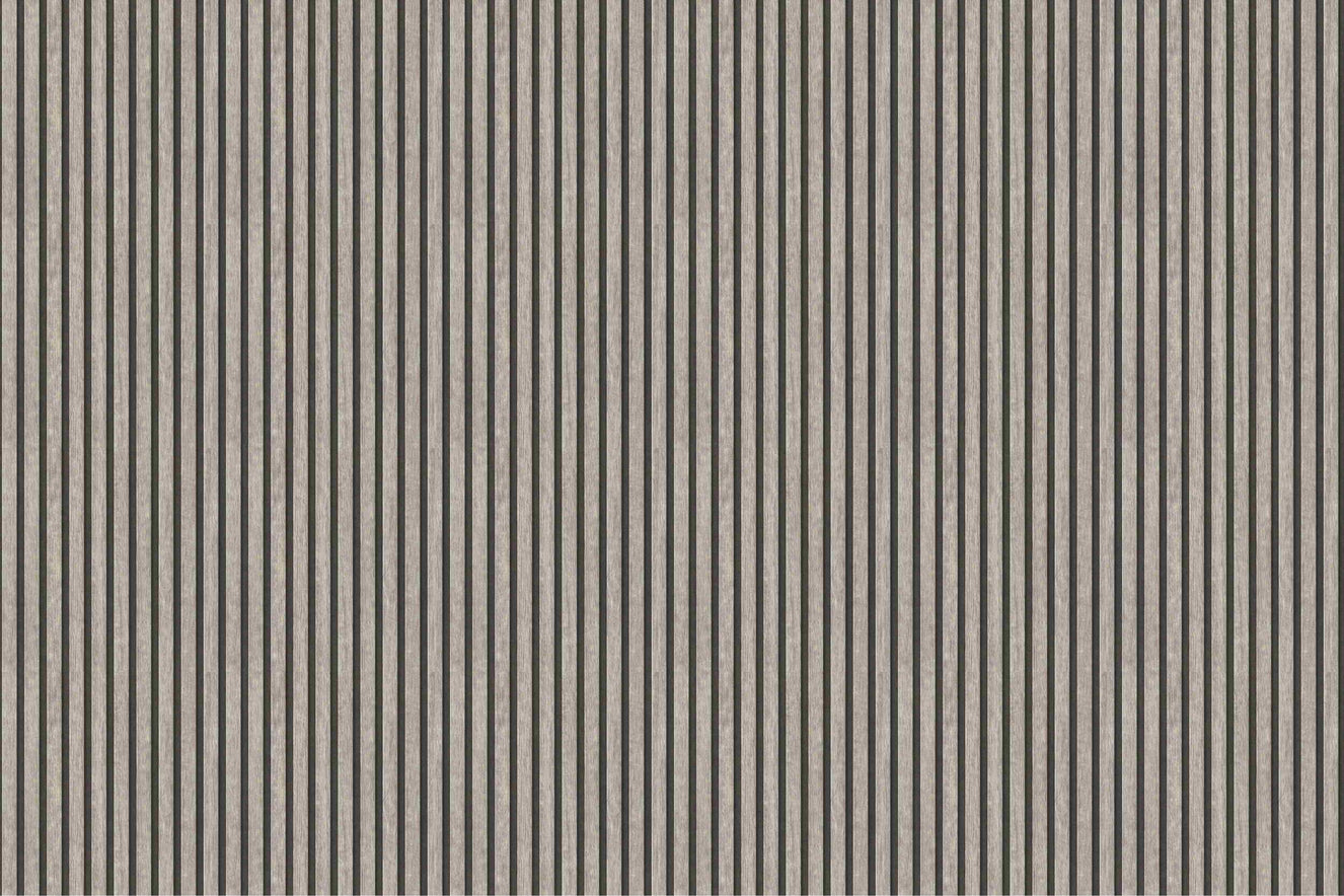 Gray Vertical Striped Wood Wallpaper