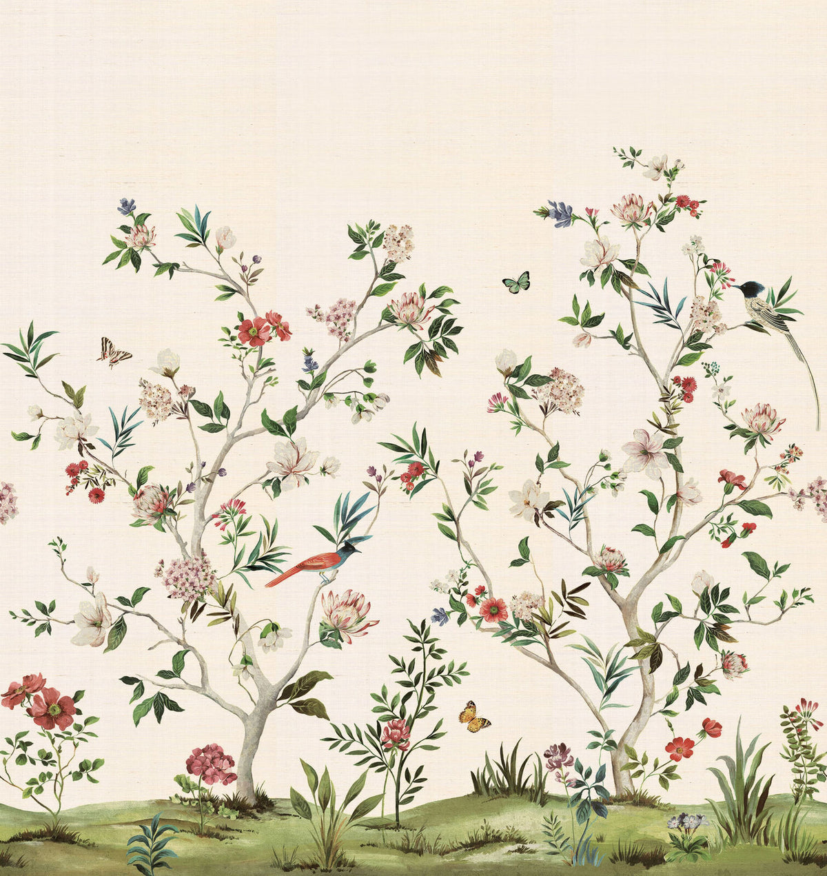 Chinoiserie Bird Garden Wall Mural