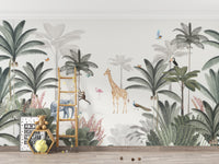 Tropical Jungle Animal Wall Mural - Giffywalls