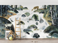 Wilderness Waterfall Wall Mural - Giffywalls