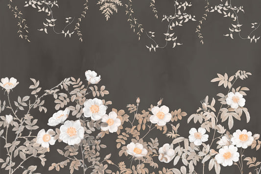 Copper Petal Noir Wall Mural