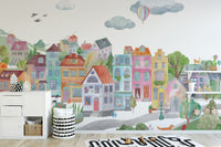 Vibrant City Wall Mural - Giffywalls