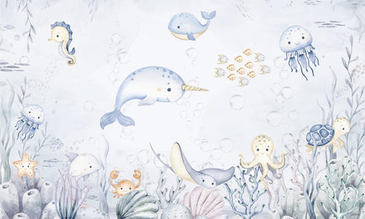 Vibrant Underwater Fishes Wall Mural