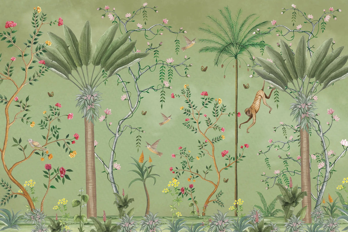 Tropical Chinoiserie Wallpaper Mural