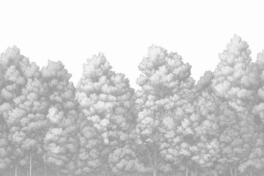 Grey Painted Jungle Wallpaper Mural