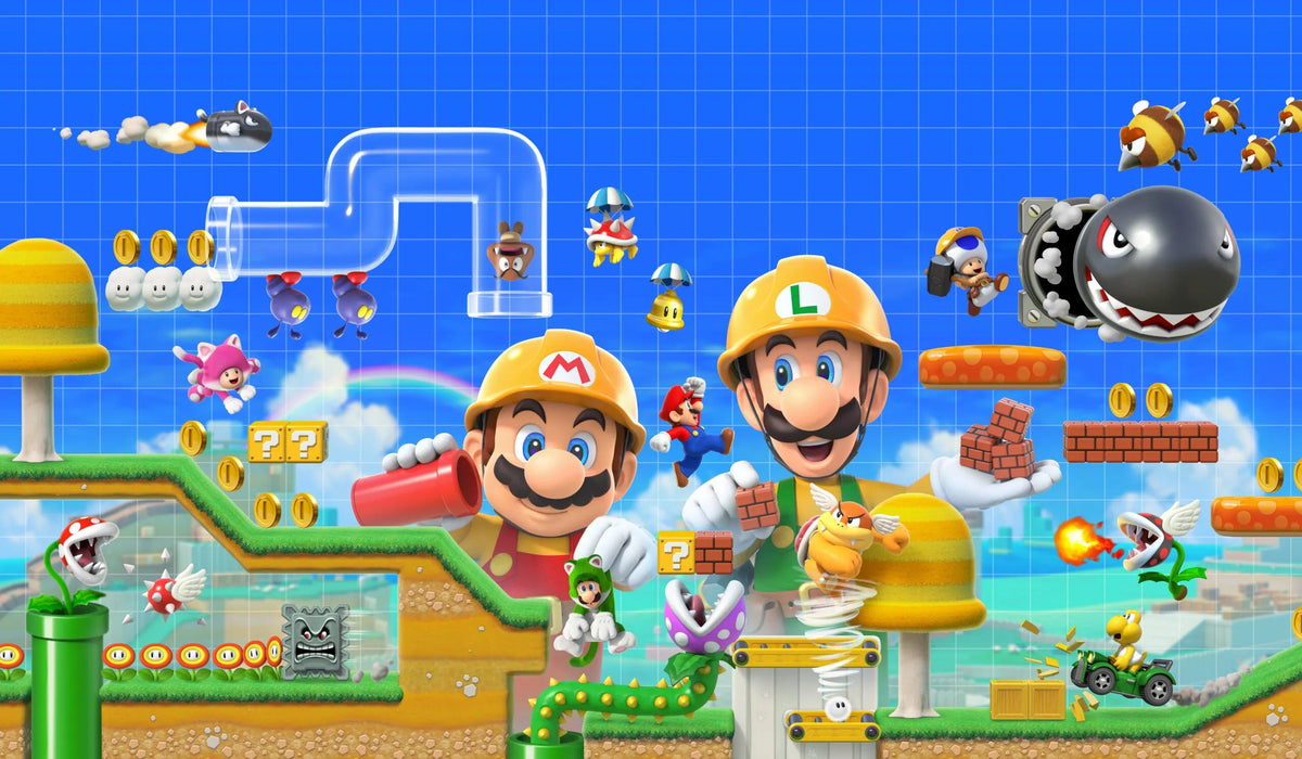 Super Mario Bros Kids Wallpaper in your room — zoomed