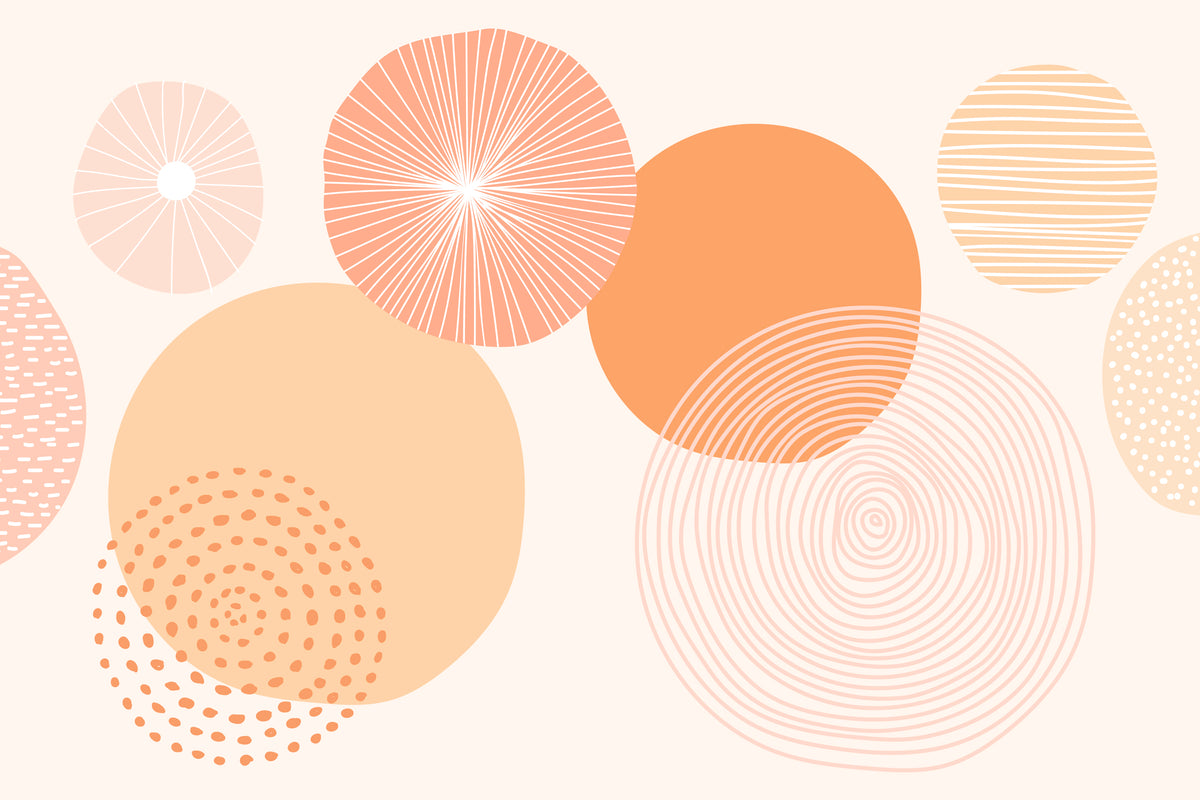 Peach Circle Abstract Wallpaper
