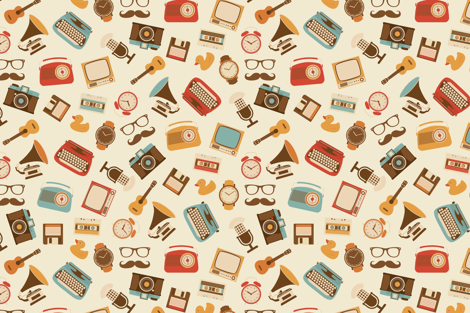 Retro Classics Wallpaper Mural