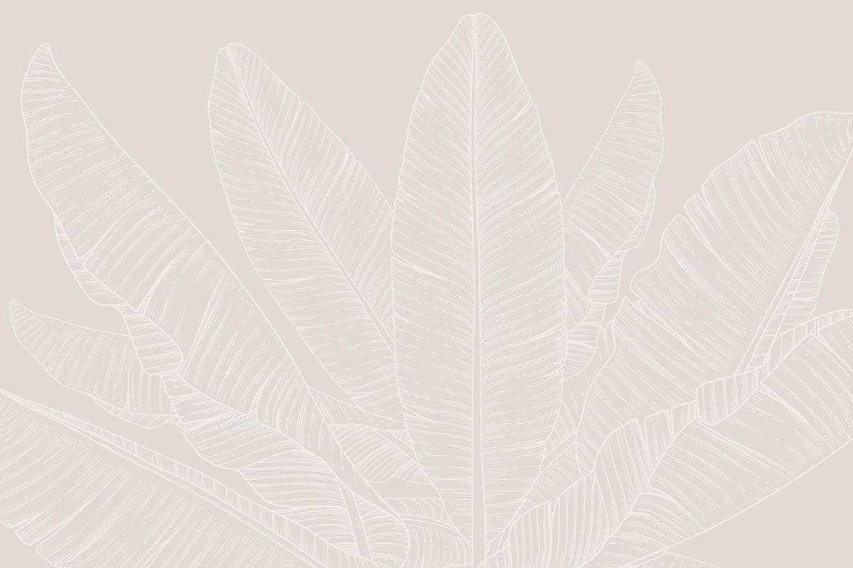 Beige Banana Leaf Canopy Wallpaper in your room