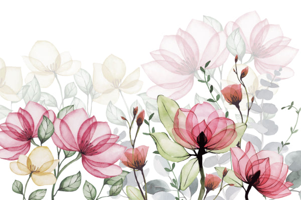 Garden Harmony Petal Art Wallpaper in your room — zoomed