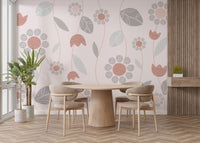 Soft bloom-inspired abstract wallpaper for walls.