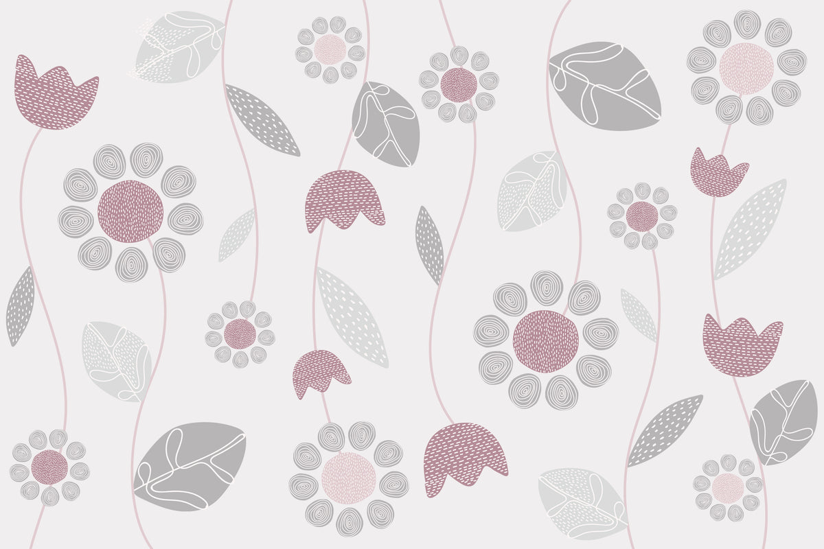 Lavender Petals Abstract Wallpaper in your room