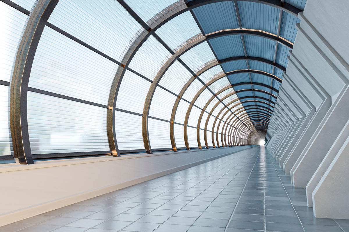 Architectural Glass Tunnel Wallpaper in your room