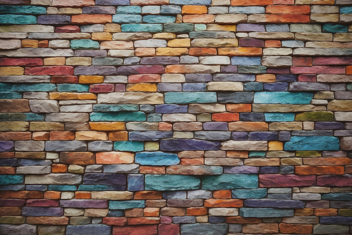 Colorful Bricks Texture Wallpaper