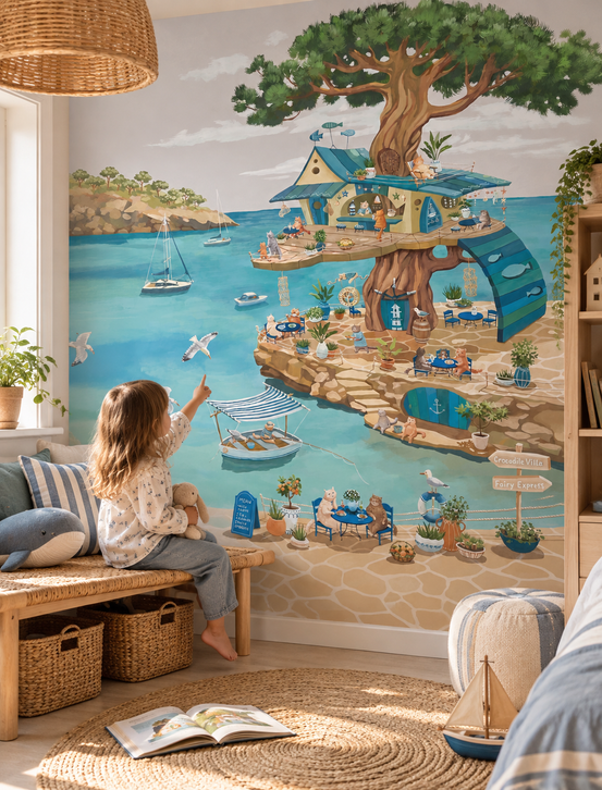 Cats Cafe Wall Mural