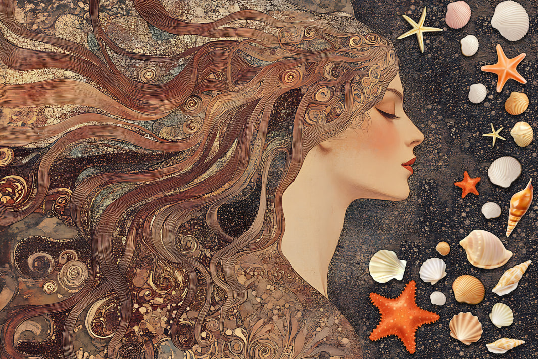 Ethereal Ocean Goddess Wall Mural