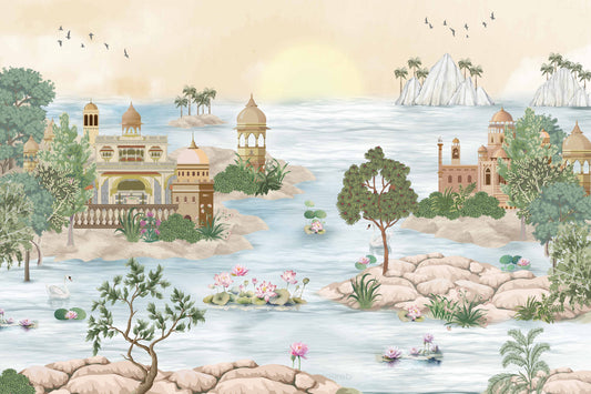 Mughal Architecture Landscape Wall Mural