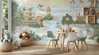 Exotic nature wallpaper mural with Mughal charm
