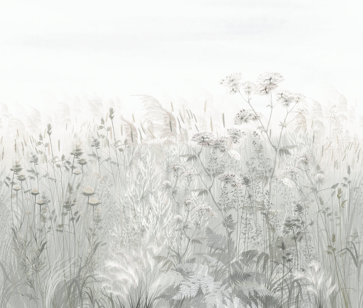 Soft Botanical Wildflower Wall Mural in your room