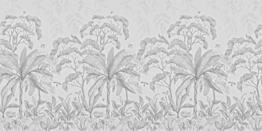 Black and White Jungle Wallpaper Mural