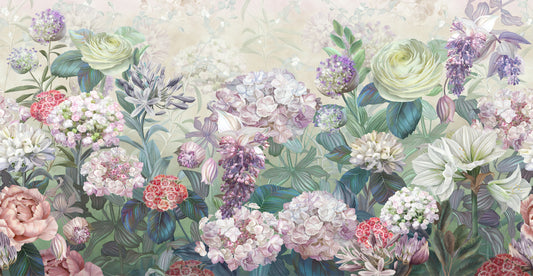 Vibrant Botanical Floral Wall Mural