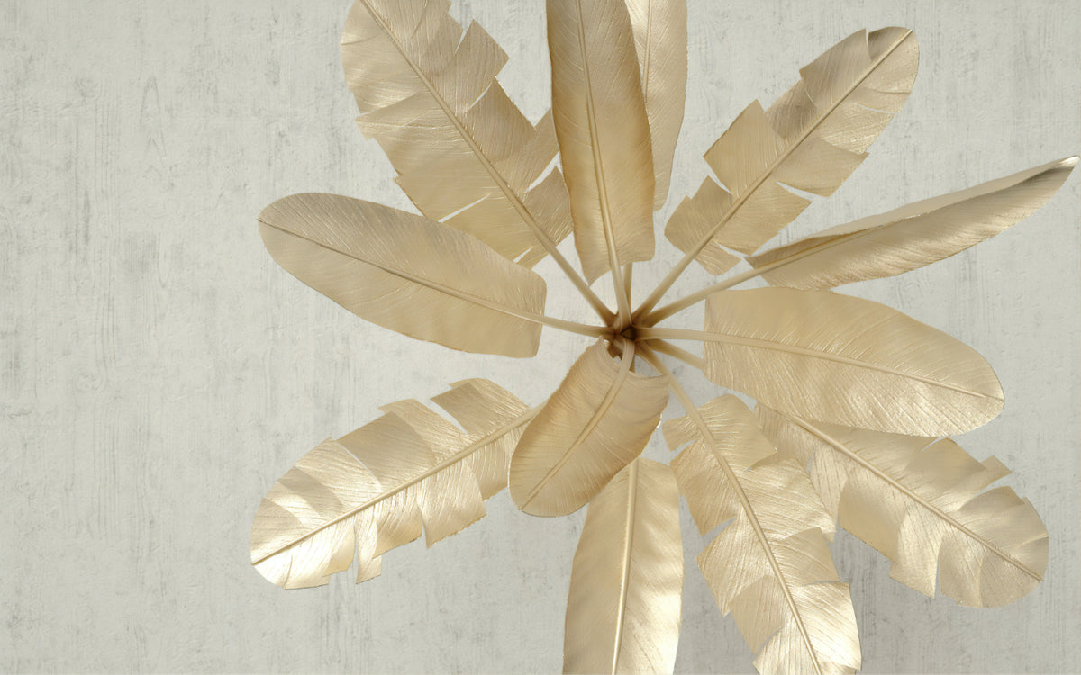 Luxury Gold Banana Leaf Wall Mural in your room