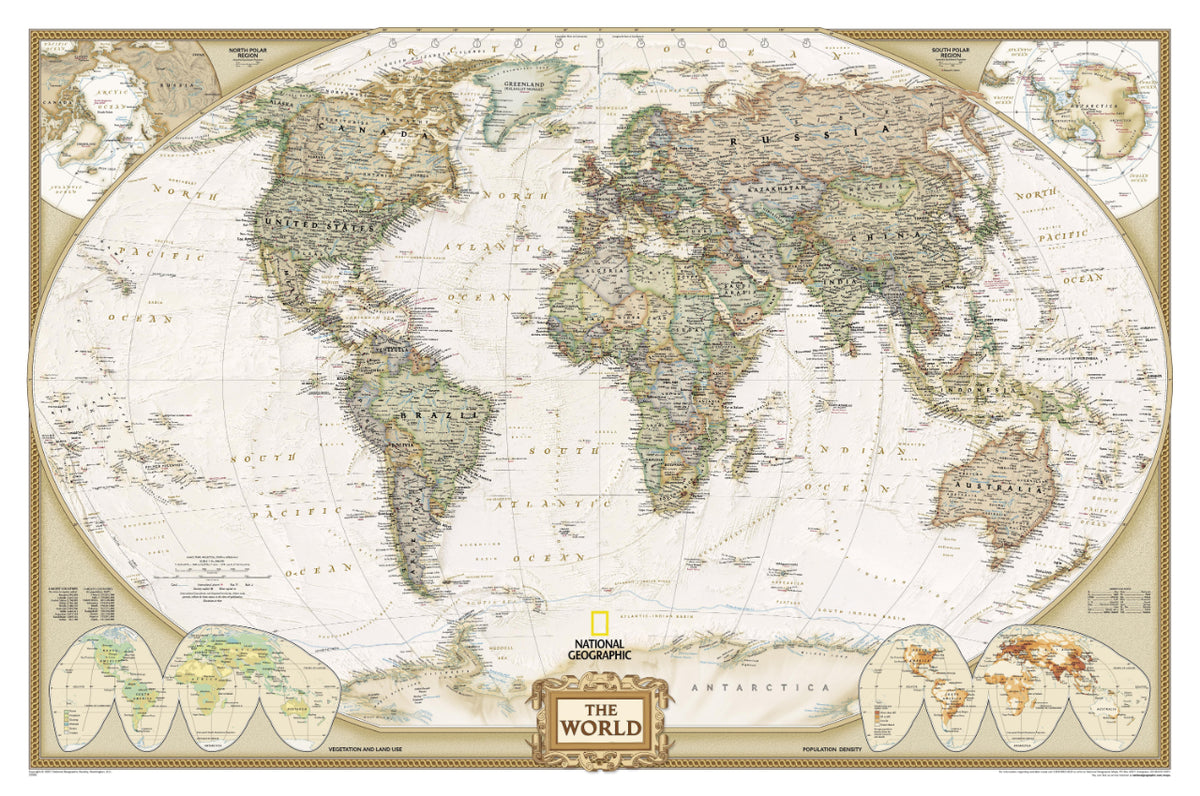 National Geographic Political World Map Wall Mural in your room