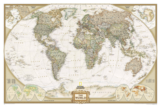 National Geographic Political World Map Wall Mural