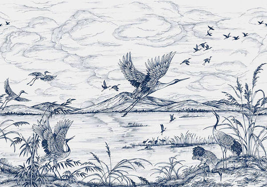 Heron Lake Scenic Wall Mural