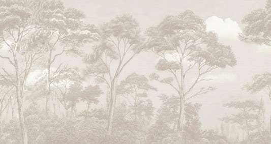 Elegant Monochrome Forest Wall Mural