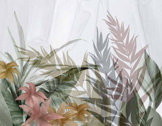 Watercolor Tropical Leaf Wall Mural