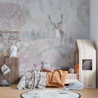 Cute Woodland Animals Wall Covering
