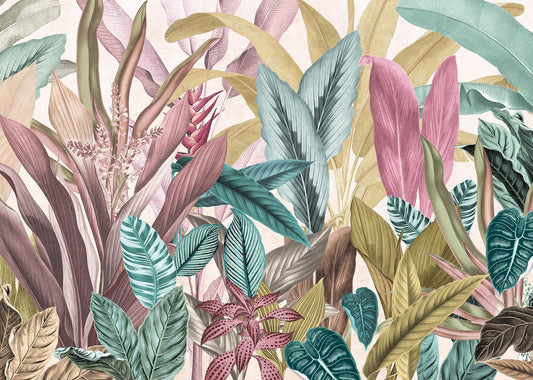 Vibrant Tropical Leaf Wall Mural