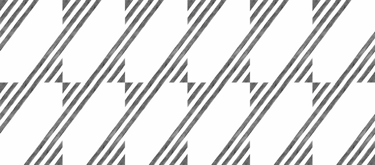 Modern Geometric Black and White Wallpaper in your room