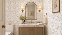 Dainty Scarlet Blooms Wallpaper⁠