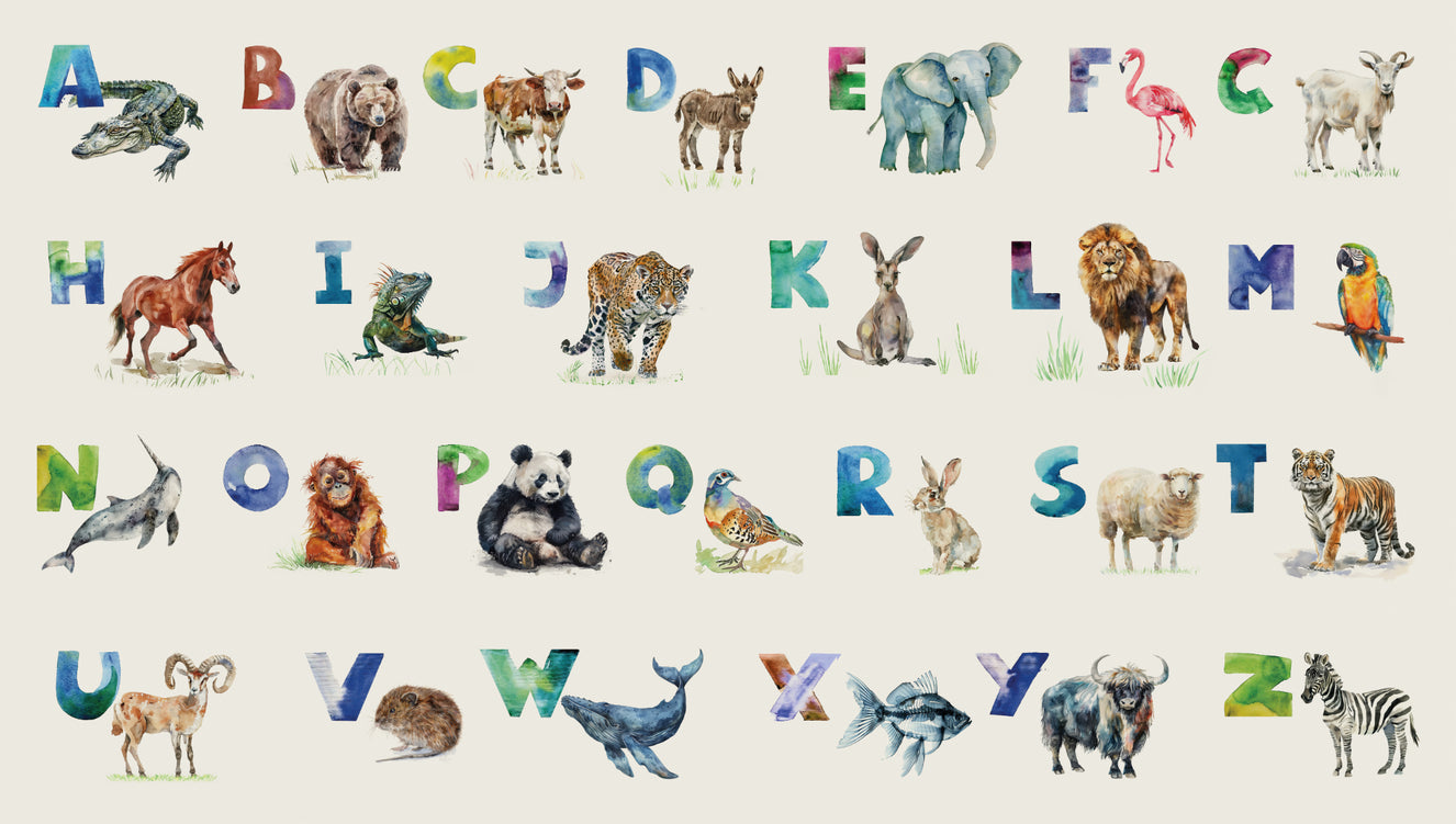 Alphabet Menagerie Kids Wallpaper