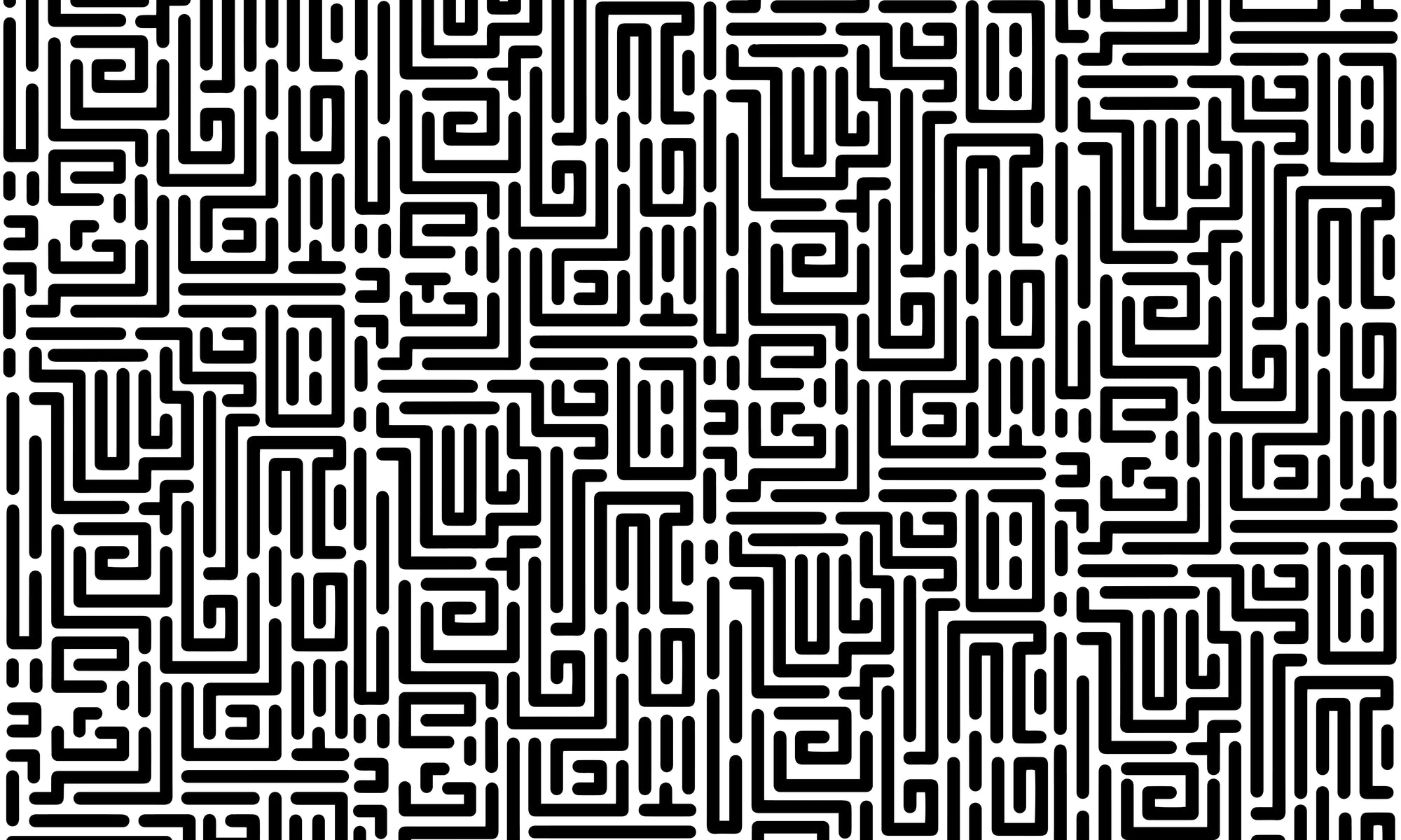 Monochrome Maze Geometric Wallpaper