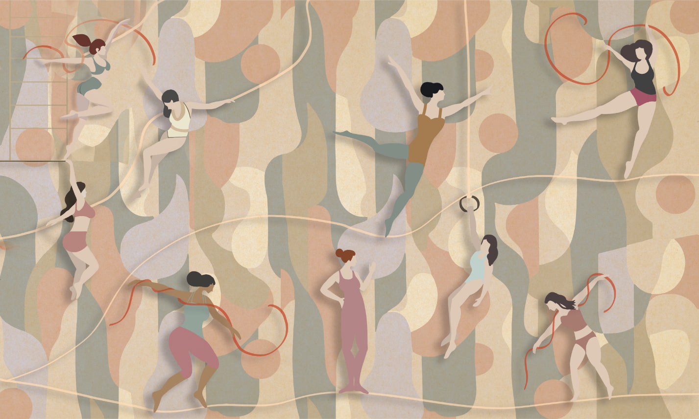 Poise in Motion Rhythmic Dance Wallpaper in your room — zoomed