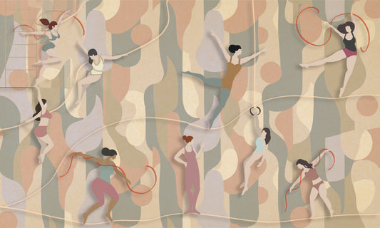 Poise in Motion Rhythmic Dance Wallpaper