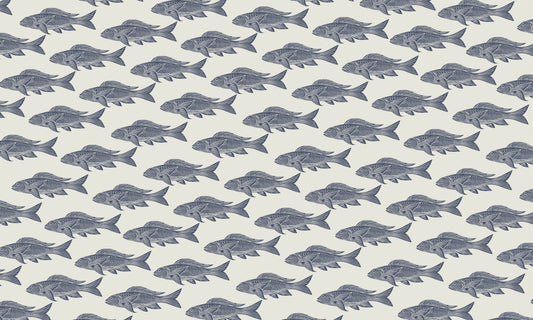 Vintage Catch Nautical Fish Wallpaper